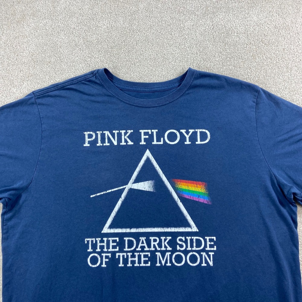 Pink Floyd T-Shirt Men XXL Blue Dark Side of the Moon Graphic Band Tee